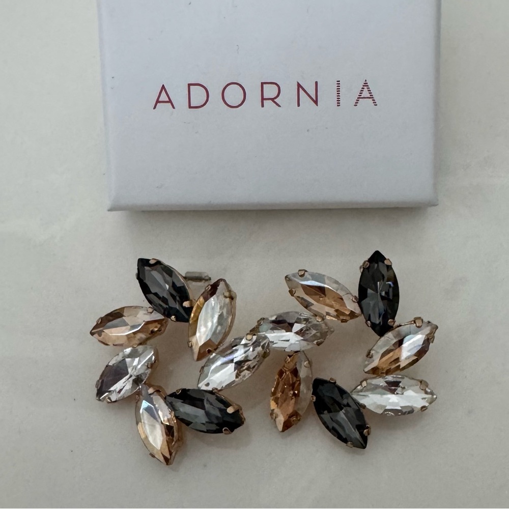 Adornia 🫐 Earrings Crystal Cluster Multi Colored Studs